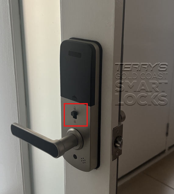 Secure Lock internal snib engaged on smart lock